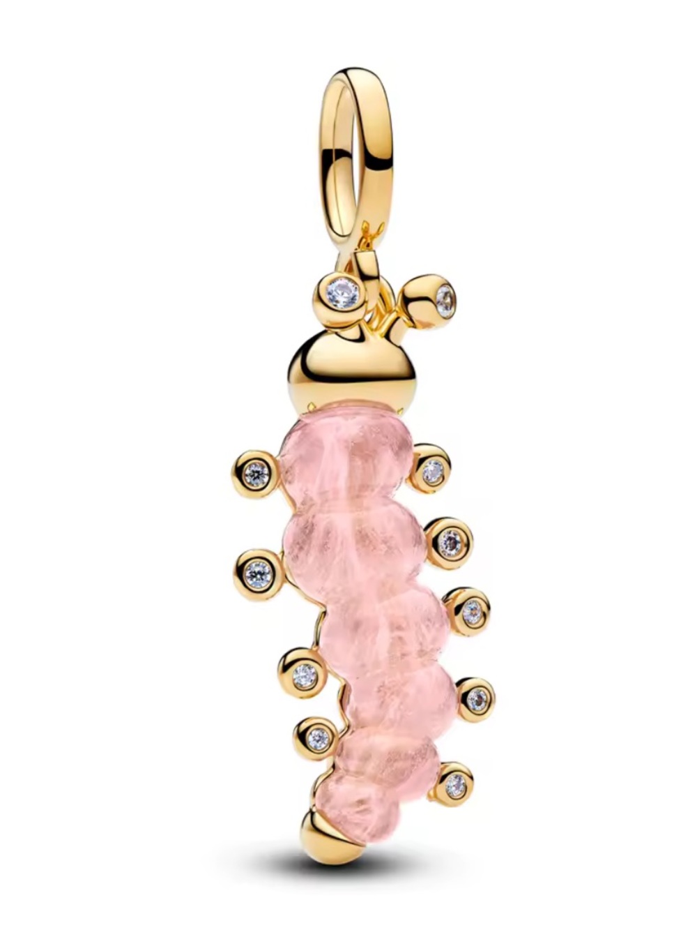 NWOT Pink Caterpillar Charm Sterling Silver 925